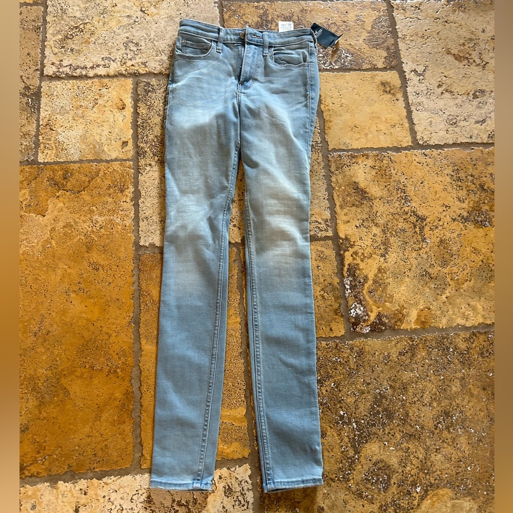 Light Wash High-Rise Super Skinny Hollister Jeans
